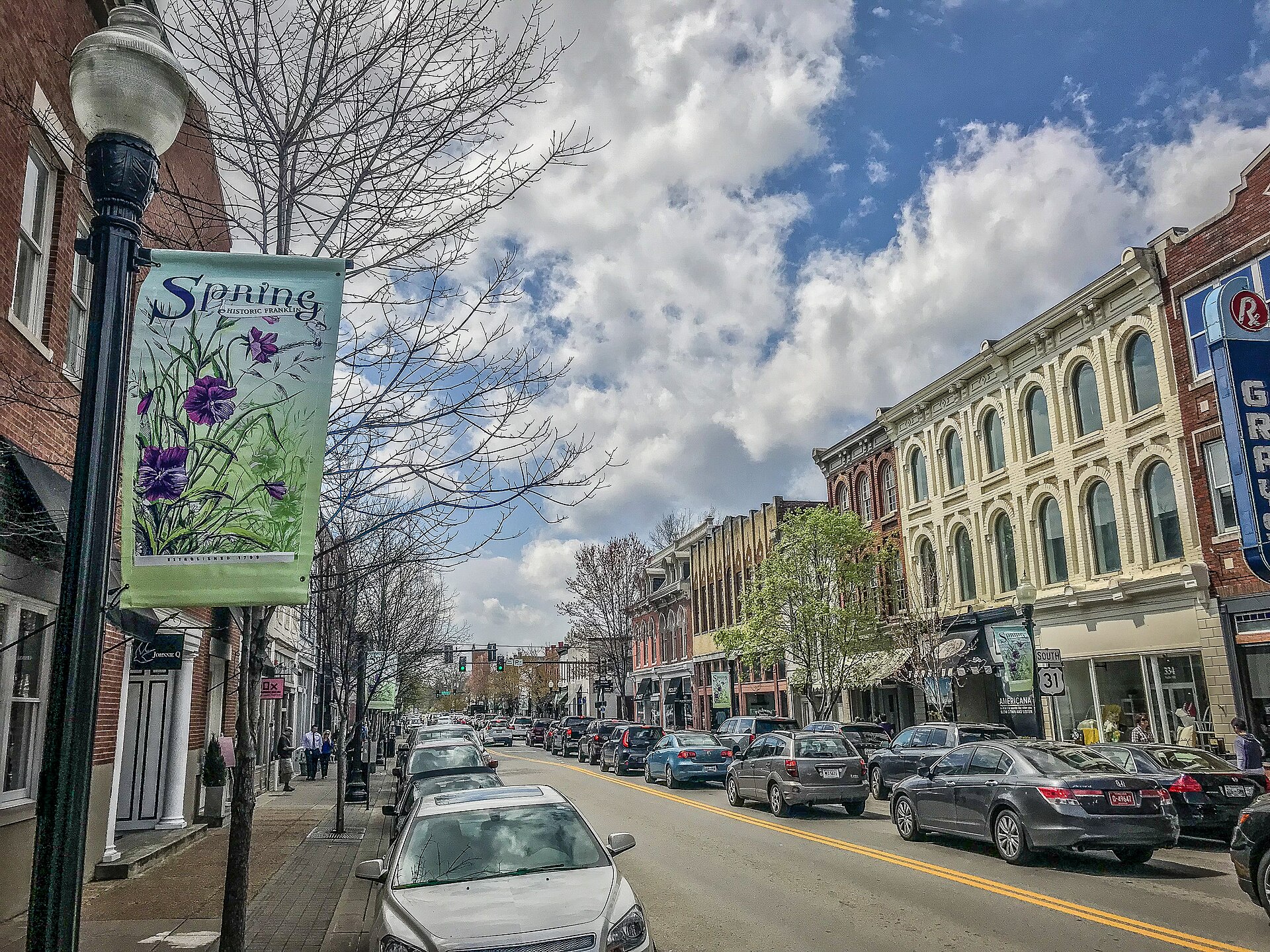 Historic Main Street in Franklin, Tennessee